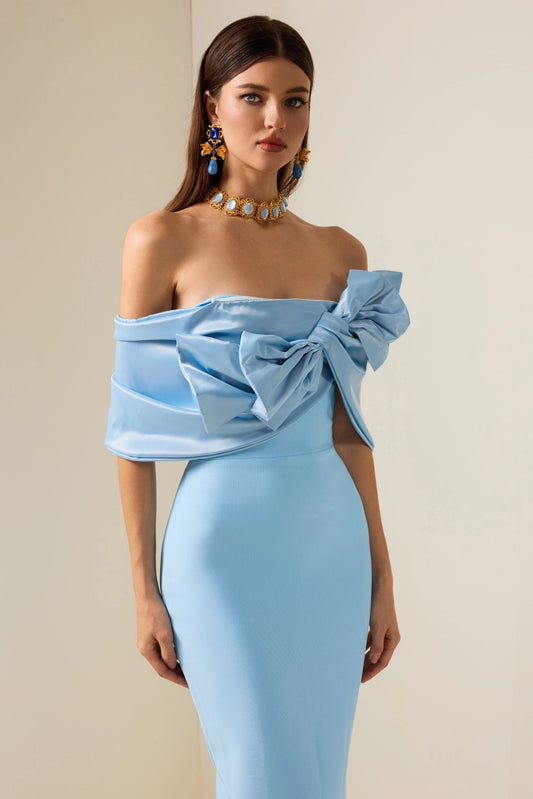 Vestido Max off shoulder